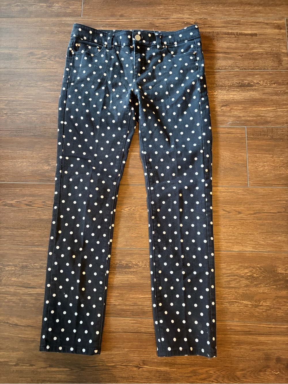 White House Black Market Black Jeans with White Polka Dots - Skinny Fit